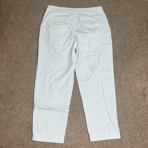 AYR The Metropolitan Hi-Rise Pleated Twill Trouser Pants Basmati White 8 - Picture 7 of 10